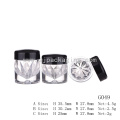 New arrival Big size loose powder jar with sifter wholesale square jar for loose powder 50ml